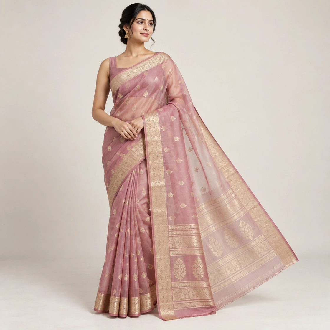 Summer Daytime — Chanderi — representative textile illustration, not authentication evidence