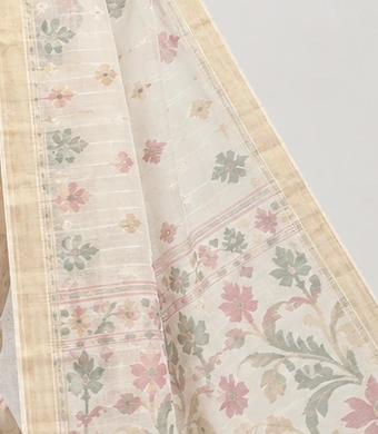 Close-up of a Jamdani-style motif from the illustration above