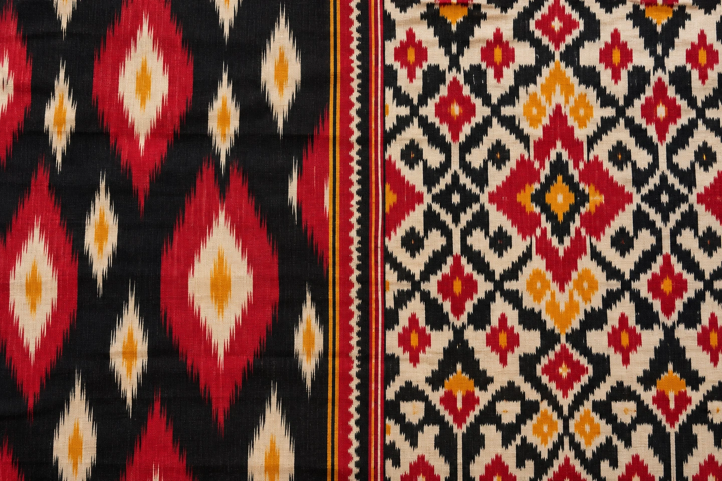 Illustration for Single Ikat and double Ikat — one set of yarns or both