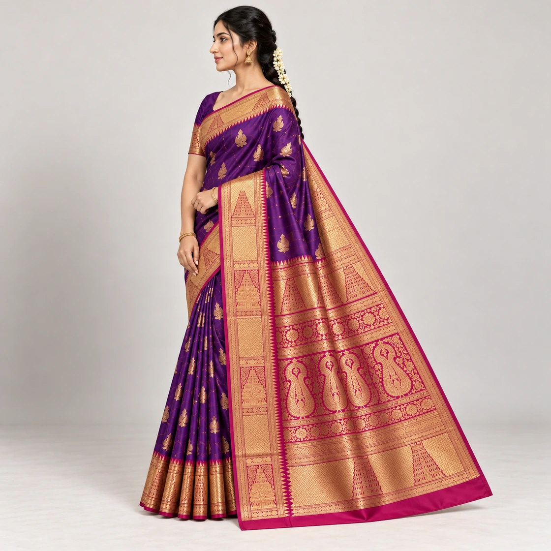 Illustrative textile study: Illustration for Arani silk — Tamil Nadu