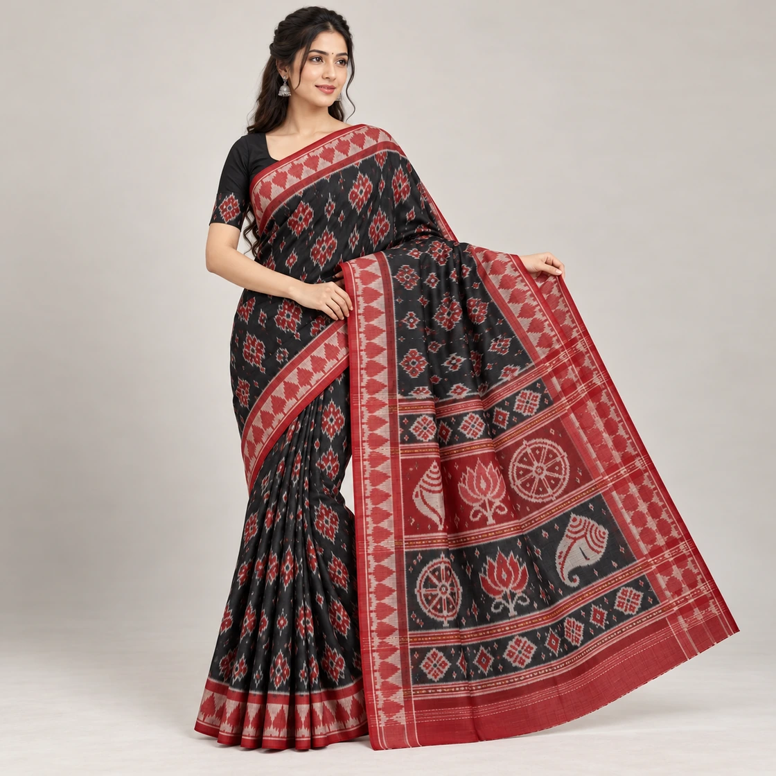Fine Sambalpuri Bandha Silk — representative textile illustration, not authentication evidence